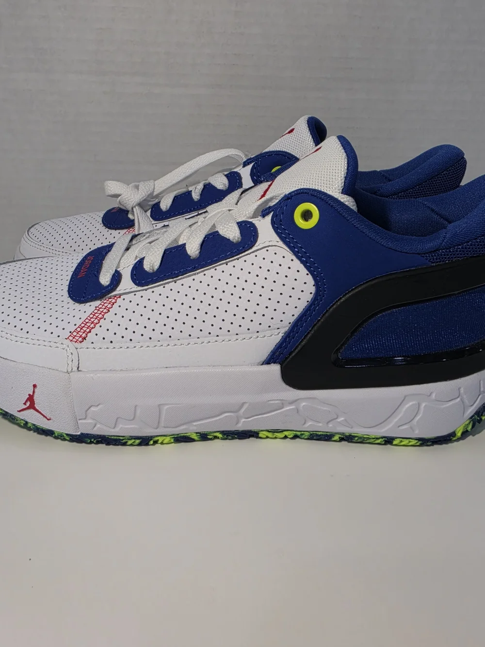 Jordan Kids White, Blue & Red Low-Top Sneakers